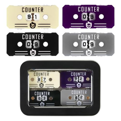 4Pcs MTG Life Counter Twin Digits with Metal Box