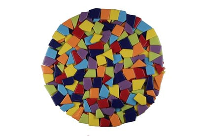 Irregular Glass Mosaic Tiles Bulk 500g Glossy and Iridescent Mosaic Glass Tiles for DIY Projects and Arts and Crafts Solid Colors and Mixes (263 Count)