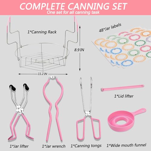Canning Supplies Starter Kit with Stainless Steel Canning Rack and Accessories Tools