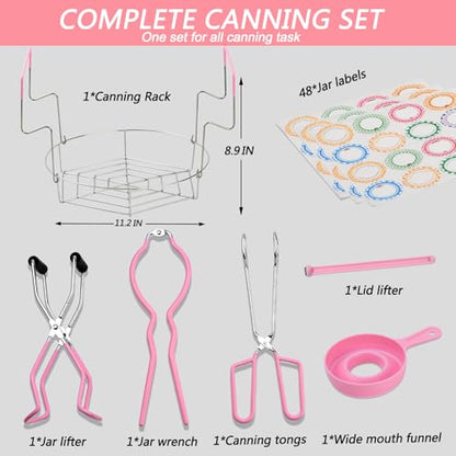 Canning Supplies Starter Kit with Stainless Steel Canning Rack and Accessories Tools