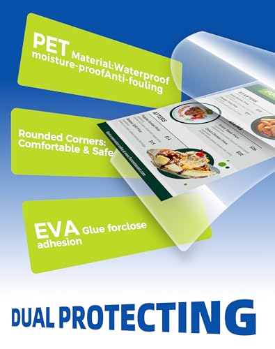 100 Pack Matte Laminating Sheets 9 x 11.5 Inches