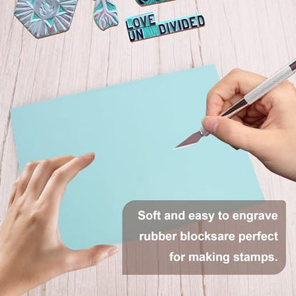 4 Pcs 8.5"x11" Rubber Carving Blocks (4 Count)