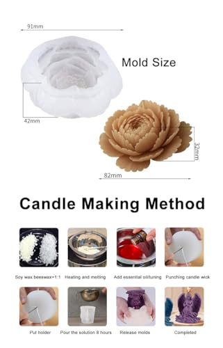 Large Flower Epoxy Resin Molds for Candle Making