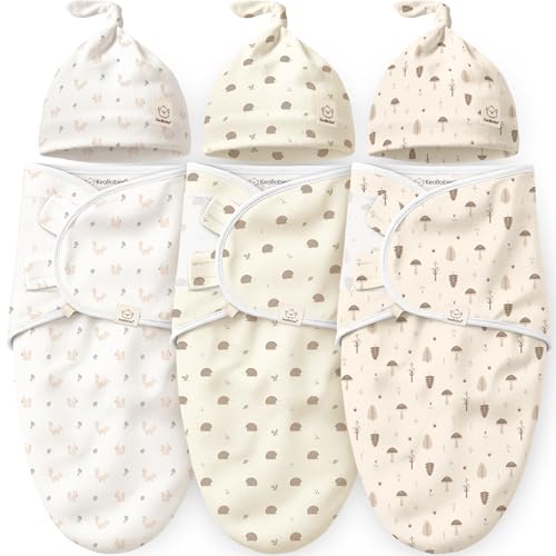 3pk Organic Swaddles for Newborns Girls