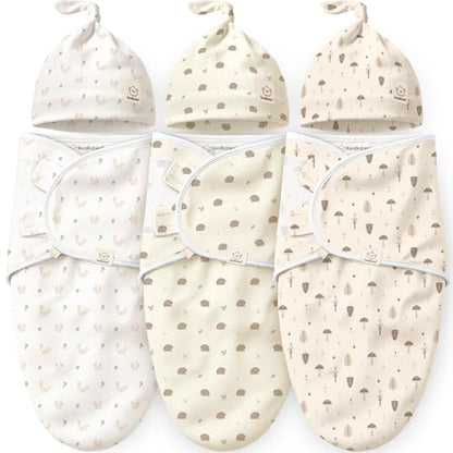 3pk Organic Swaddles for Newborns Girls