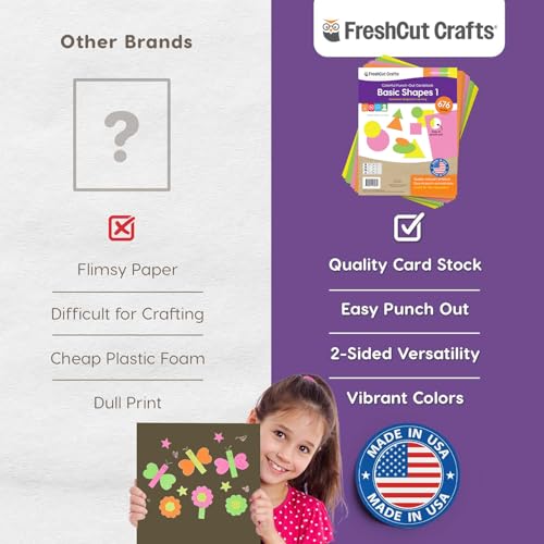 Circle Square Oval Triangle Cutouts (676 Count)