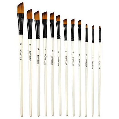 Angular Paint Brushes Set