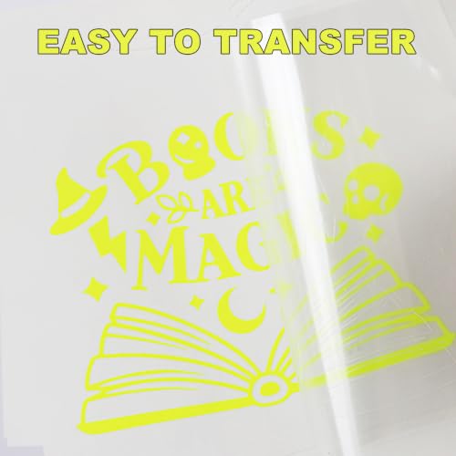 HTV Neon Yellow Iron on Vinyl 12Inch by 12ft Roll HTV Heat Transfer Vinyl for T