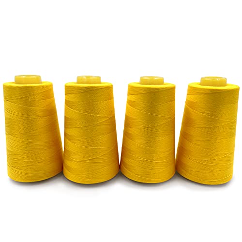 4 Cones of 3000 Yards Each Spool Thread for All Purpose (36000 Foot )