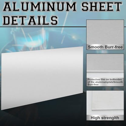 1 Pack 5052 Aluminum Sheet Metal 18" x 24" Aluminum Plate 1