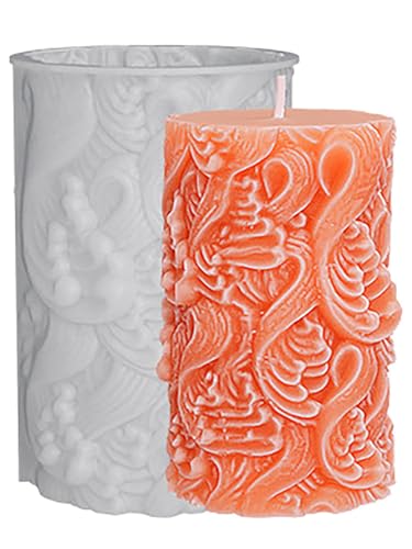 Flower Petal Cylinder Candle Mold