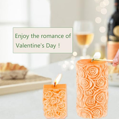 3PCS Rose Molds Silicone Candle Molds
