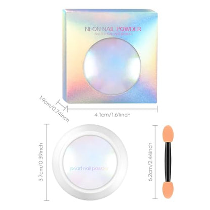 4 Pcs Neon Chrome Nail Powder