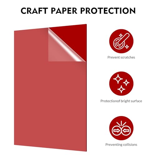 Laser Engraving Blank Red ABS Double Color Plastic Sheet (12 Count)
