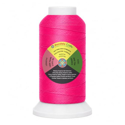 Hot Pink Tex 90 Polyester Heavy Duty Thread for Upholstery