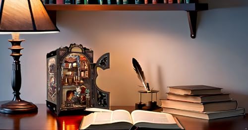 Book Nook Kit Cat Miniature House Kit