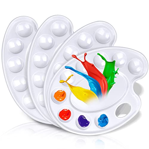 4Pack Paint Tray Palettes with Thumb Hole for Kids (4 Count)