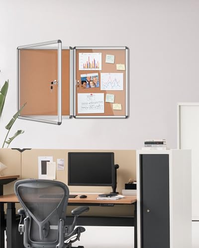 2 Pack 26"x20" Enclosed Bulletin Board (2 Count)