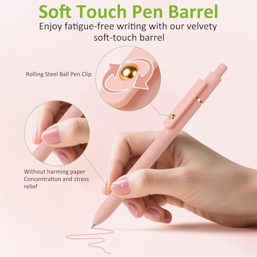 Colored Gel Pens 6 Pack 0.7mm Medium Point Pens for Journaling (6 Count)