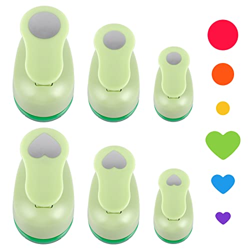 Circle Hole Punch Paper Punches for Crafting 3 (6 Count)