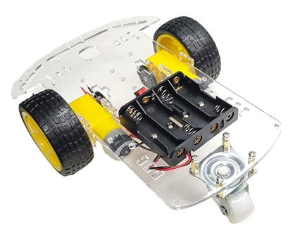 RC 2WD Car Chassis Kit with Motor Speed Encoder for Arduino