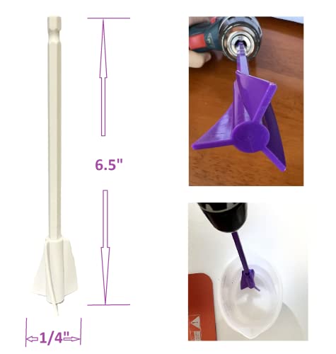 Epoxy Mixer Attachment for Drill Reusable Paint Mixer for Drill Resin Mixer Paint Stirrers Drill mixer Drill Attachment For Resin Molds Mixing (15 Foot)