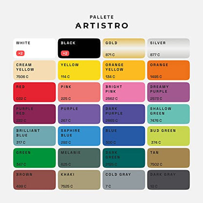 30 Acrylic Paint Marker Pens with Carton Box (30 Count)
