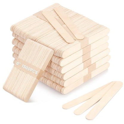 1500 Pcs Wooden Wax Sticks 6 (1500 Count)
