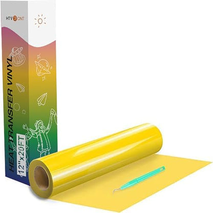 Heat Transfer Vinyl Yellow HTV Rolls (20 Foot)