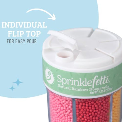 Dye Free Rainbow Nonpareils 6 Cell Set (2.75 Ounce)