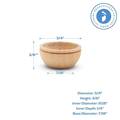 Wood Miniature Bowl (25 Count)