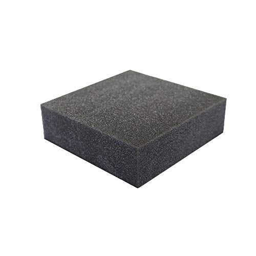 0.5" x 24" x 24" Charcoal High Density Upholstery Foam Cushion