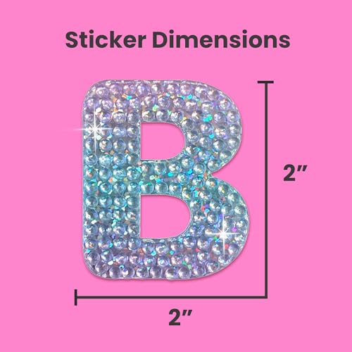 Sparkly Rhinestone Alphabet Letter Sticker B