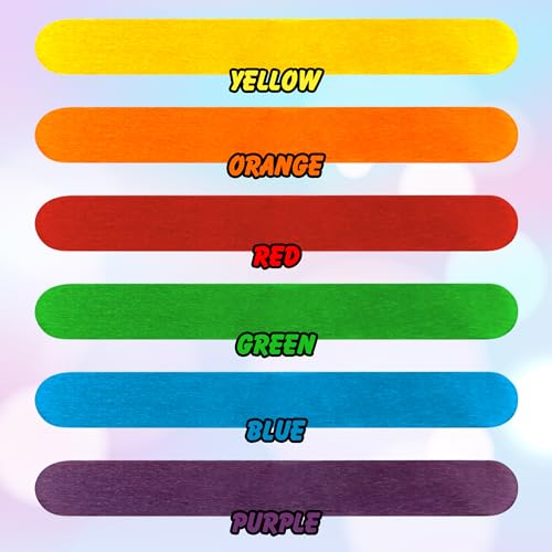 500 Colored Pcs Popsicle Sticks for Crafts (500 Count)