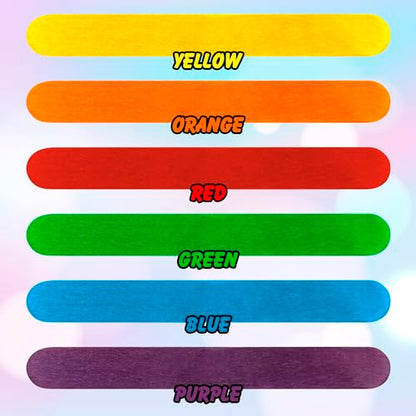 500 Colored Pcs Popsicle Sticks for Crafts (500 Count)