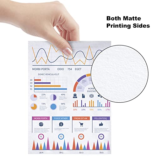 100 Sheets Matte Presentation tabloid paper 11x17 photo paper matte Double Sided 37lb Brochure Paper 6.5Mil for laser and Inkjet Printers