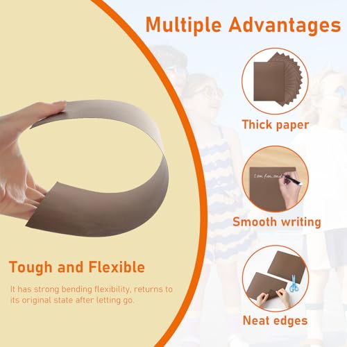 100 Sheets Coffee Color Cardstock 8.5 x 11 Craft Paper 75lb (100 Count)