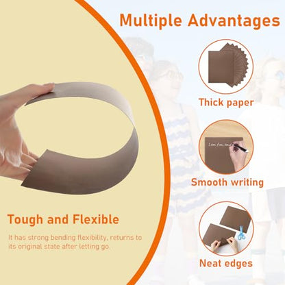 40 Sheets Coffee Color Cardstock 8.5 x 11 Craft Paper 75lb (40 Count)