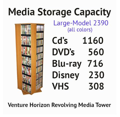 Revolving Media Tower 1000 White