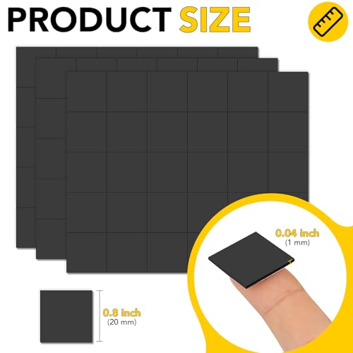 Magnets with Adhesive Backing 300Pcs Squares 0.8 x 0.04inch