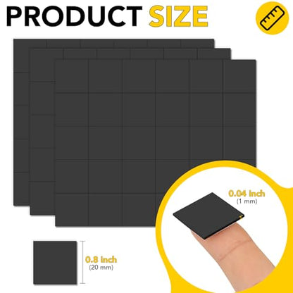 Magnets with Adhesive Backing 300Pcs Squares 0.8 x 0.04inch