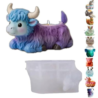 3D Highland Cow Mold for Plaster