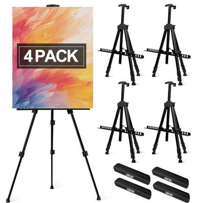 4 Pack Painting Display Easel Stand Portable Adjustable (4 Count)