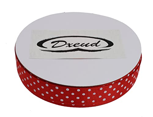 Polka Dot Grosgrain Ribbon 25 Yard Each Roll 100% Polyester (75 Foot)