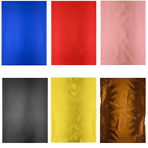 300Pieces Toner Reactive Foil 6 Assorted Color 11.4x7.9inch Embossed Metallic Foil Paper Sheets&Designs Foil Paper for Foil Transfer Kit Foil Quill (300 Count)