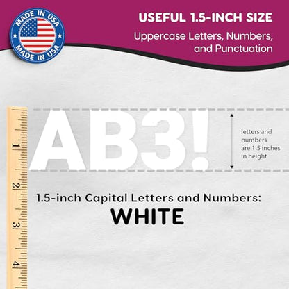 1.5 Inch Bulletin Board Letters & Numbers (728 Count)