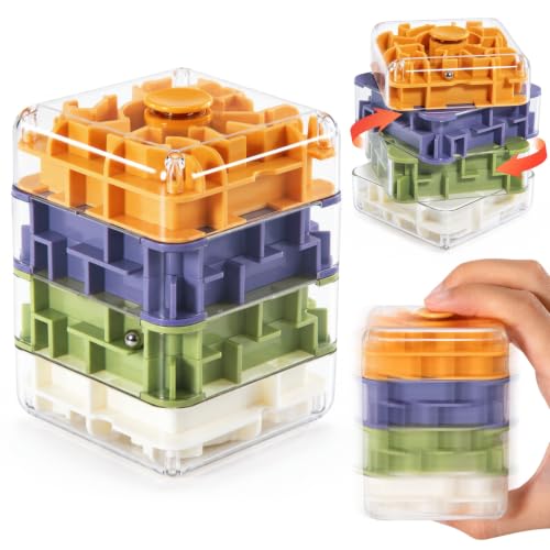 4 Layer 2 in 1 3D Rolling Ball Maze Cube
