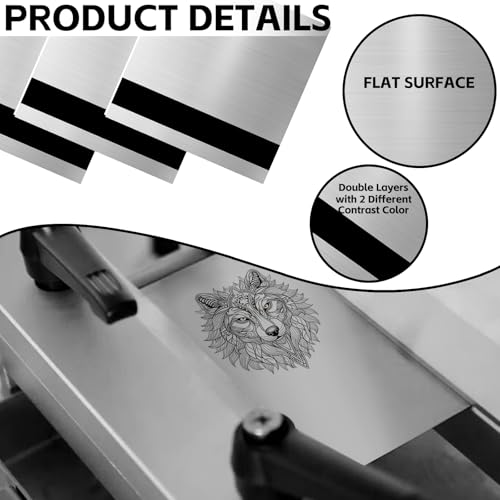 5PCS Laser Engraving Double Color ABS Plastic Sheet