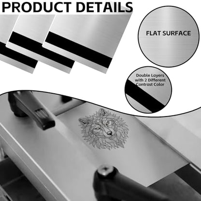 5PCS Laser Engraving Double Color ABS Plastic Sheet