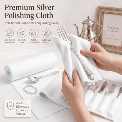 1.1 Yard Anti Tarnish Silver Cloth by the Yard